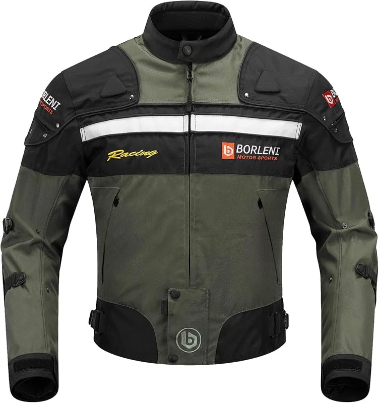 BORLENI Giacca moto, protezioni conformi alla normativa CE, autunno-inverno — Abbigliamento riscaldato