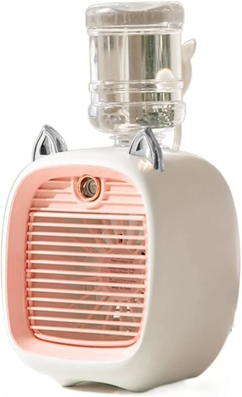 Ventilatore Elettrico 2400mAh Mini condizionatore d'Aria Dispositivo di Raffreddamento Portatile Umidificatore purificatore USB Spray a 3 velocità per Comfort in Ufficio Domestico Raffreddamento