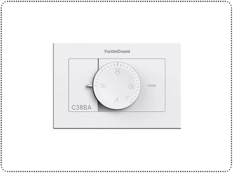 C38BA Termostato Bianco Da Incasso Con Manopola A Batterie Fantini Cosmi — Riscaldamento