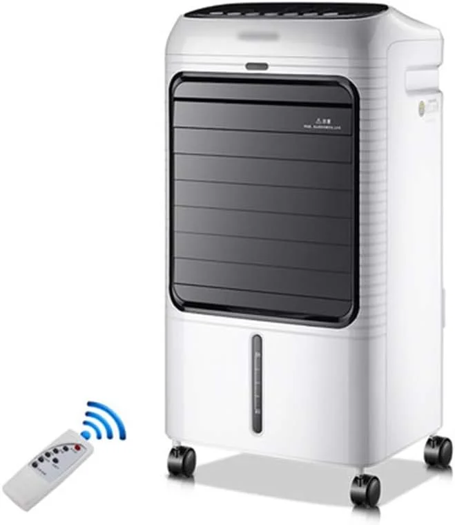 Ventilatore per condizionatore d'Aria Portatile, umidificatore evaporativo Portatile con Ventola del condizionatore d'Aria telecomandata e Ventola silenziosa Senza Pale, per Ufficio