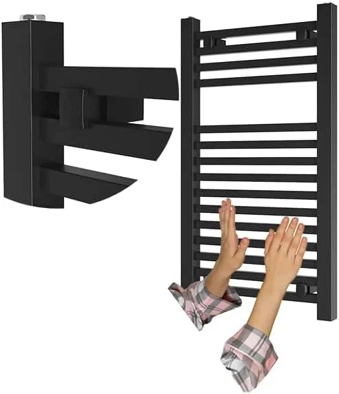 GRANITAN Scaldasalviette BERGEN 80x50 cm, Nero — Riscaldamento