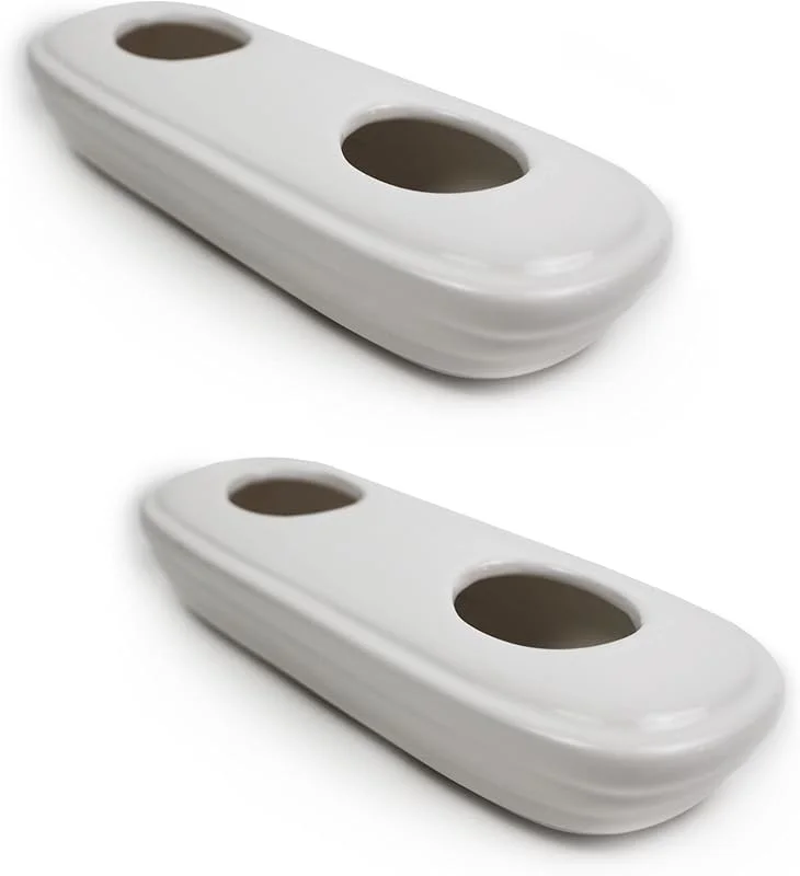 Metrox - a1683 - Set di 2 umidificatori in ceramica PURE dallo stile neutro e semplice di colore bianco per il posizionamento sul termosifone, umidificatore, diffusore 11345