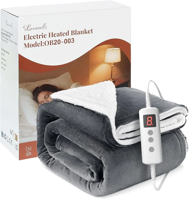 Coperta Termica Elettrica, Schermo LED-10 Livelli Temperatura — Riscaldamento