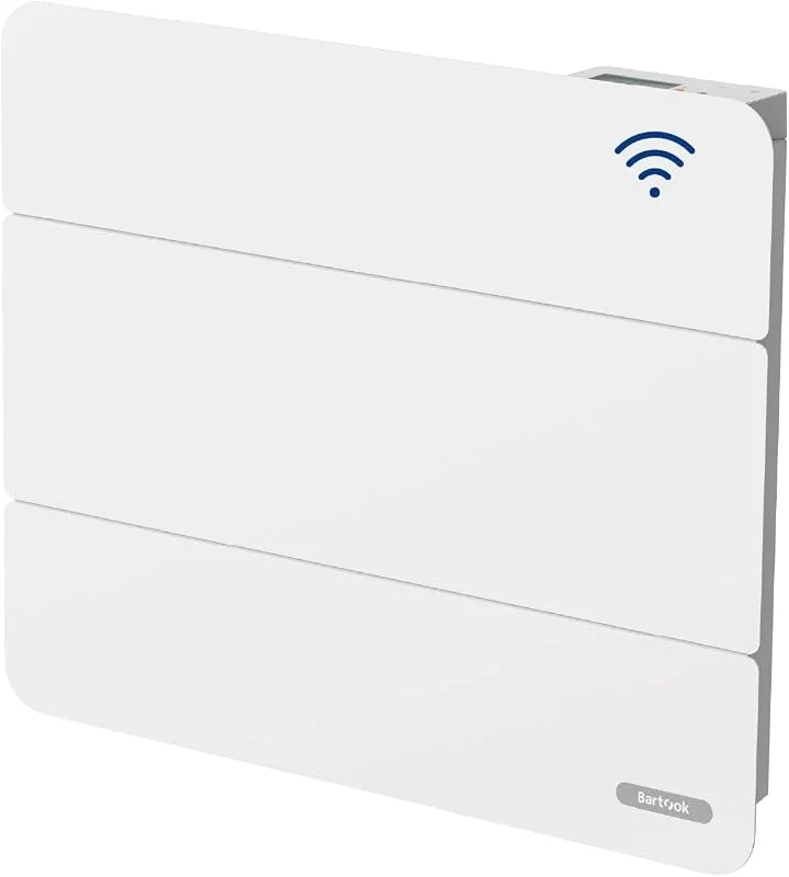 Radiatore a inerzia a secco ecologico connesso - Basso consumo - Termostato digitale regolabile, design moderno e riscaldamento permanente (1000 W)