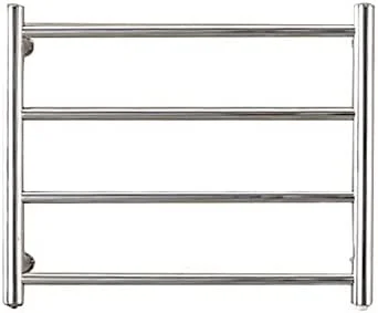 Scaldasalviette a Parete, scaldasalviette Elettrico a Parete, scaldasalviette in Acciaio Inox 304, 58 W, scaldasalviette a Risparmio energetico, 4 Barre, scaldasalviette per Bagno, Cromato — Riscaldamento