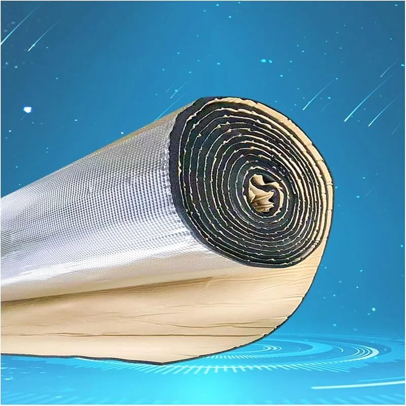 Generico Rotolo di Isolamento Acustico in Alluminio Autoadesivo, Schiuma barriera Termica da 20 mm, Pannello radiante Riflettente Il Calore, Controllo della condensa Resistente alle intemperie (1x6 m — Riscaldamento