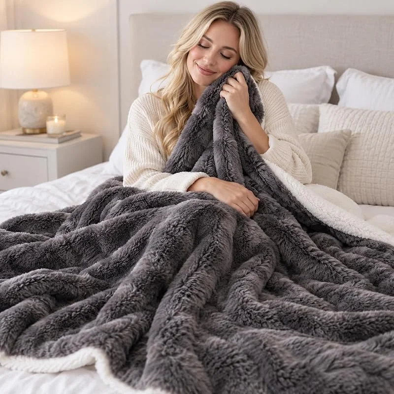 Qoosea Coperta Termica 130x180cm 10 Livelli Calore 9 Timer Lavabile — Riscaldamento