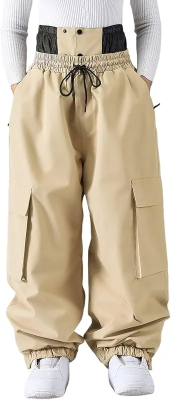 Pantaloni cargo invernali da uomo, pantaloni da neve, pantaloni da sci, antivento, isolati, per attività all'aperto, alpinismo, escursionismo, trekking in condizioni climatiche fredde — Abbigliamento riscaldato