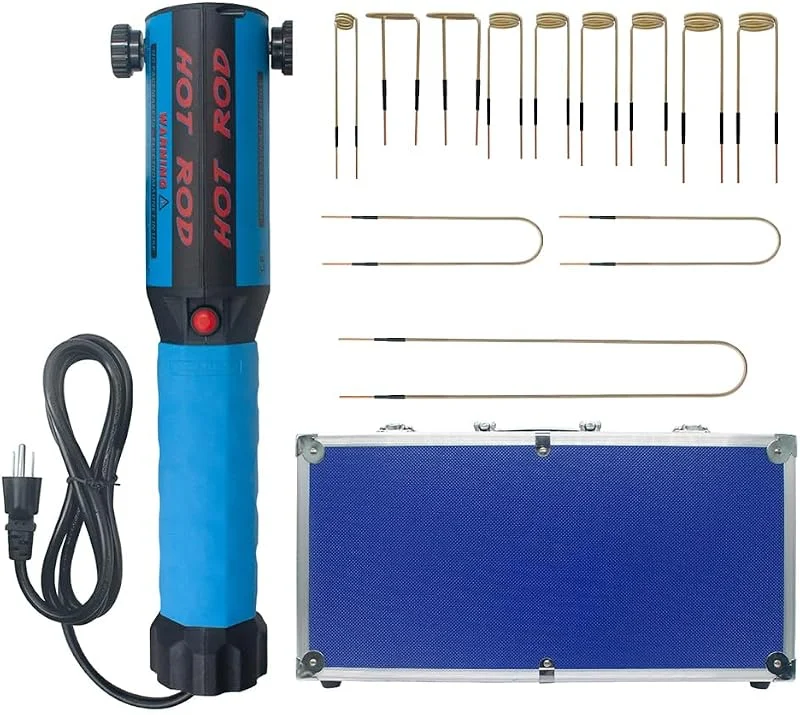 Solary Riscaldatore magnetico a induzione, 1000 W 110 V Hand Held senza fiamma strumento di induzione elettromagnetica con 12 bobine per la rimozione di viti arrugginite — Riscaldamento