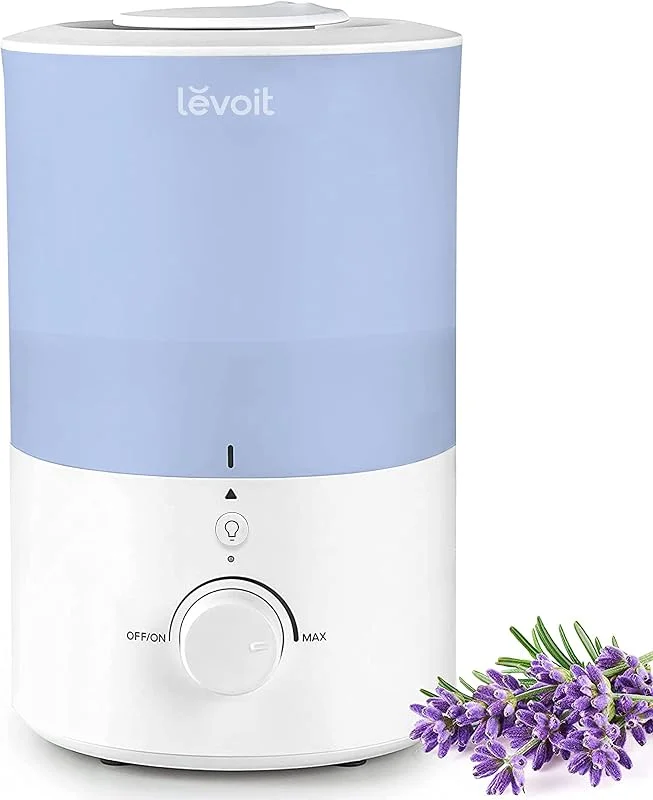 LEVOIT Umidificatore Ambiente, per Camera dei Bambini, con Luce Notturna e Aromaterapia, Top Fill, 3L, 25H di Durata, con Nebbia Fredda, Spegnimento Automatico e Silenzioso, Ugello a 360°, Blu — Casa e cucina