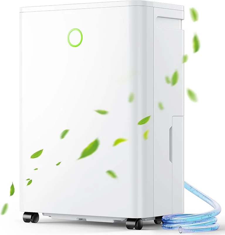 Deumidificatore Casa Muffa 12L, G - Controllo Intelligente Dell'umidità, Timer 24H, Scarico Continuo, Asciugatura dei Vestiti, Sbrinamento Automatico, per Stanza Grande, Camera da Letto, Bagno, Armadio