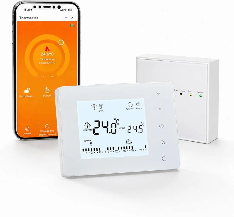 Termostato Wi-Fi a batteria, programmazione giornaliera, per caldaia 230V — Riscaldamento