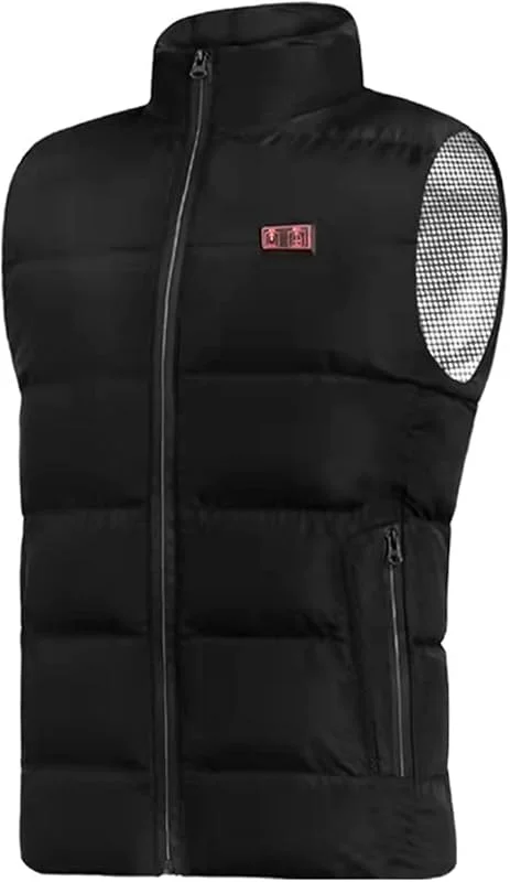 Gilet riscaldato Invernale Lavabile con 9 Zone di Riscaldamento, for Uomo e Donna, con Ricarica USB, for Sci, Escursionismo, Caccia e Campeggio all'aperto(Noir, S) — Abbigliamento riscaldato