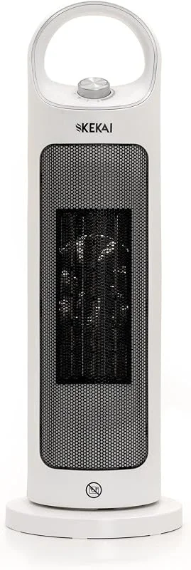 Kekai Calefactor cerámico PTC oscilante "Torre Silent 2000W " 18x18x53cm Cura della persona e salute — Riscaldamento