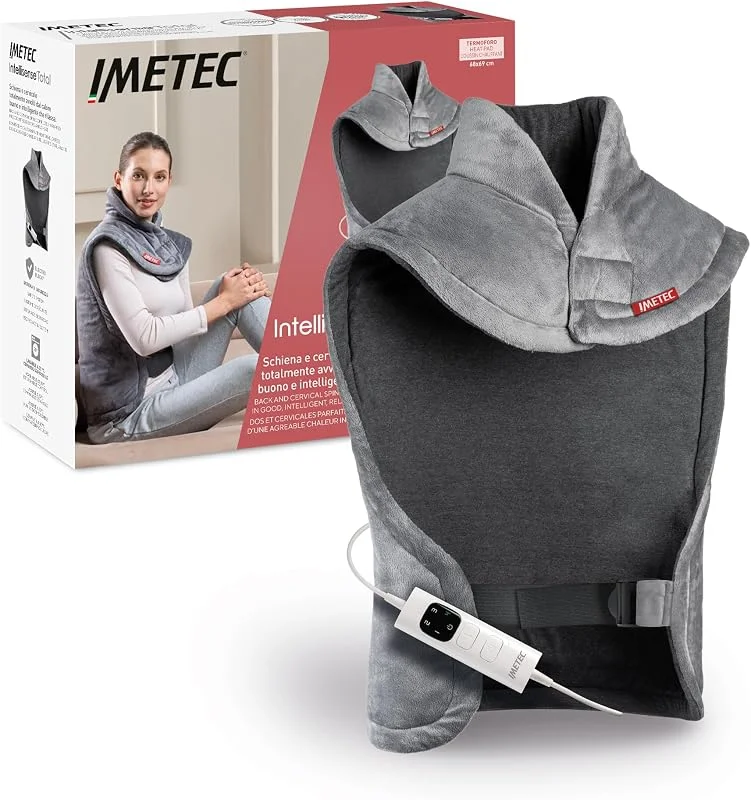 Imetec Intellisense Total – Termoforo schiena e cervicale 68x69 cm — Riscaldamento