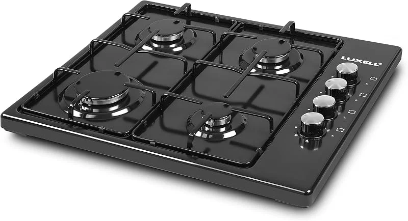 Luxell Stufa a gas naturale smaltata 420F, nera — Casa e cucina