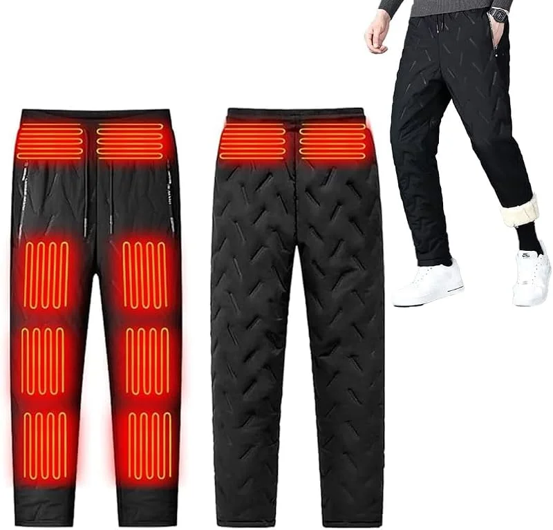 Pantaloni Riscaldanti per Uomo Donna Pantaloni Riscaldanti Invernali All'aperto, Pantaloni Caldi Riscaldati Elettricamente, 10 Zone di Riscaldamento 3 Controllo della Temperatura, One Color, 3XL — Abbigliamento riscaldato
