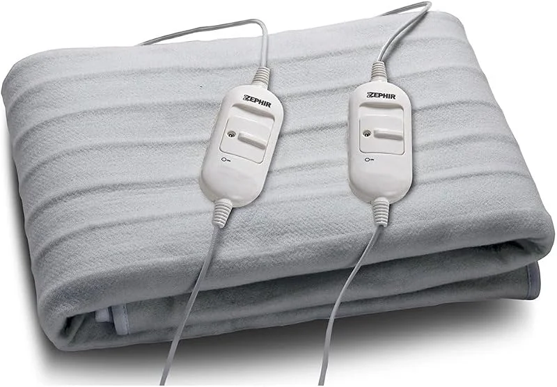 Zephir ZTD202 Termocoperta Elettrica 2 Piazze Matrimoniale (140x160 cm) Temperatura Regolabile Materiale Poliestere Sicurezza Colore Bianco — Riscaldamento