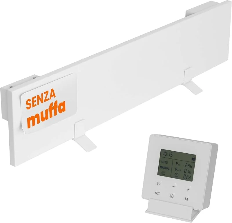Riscaldamento a infrarossi antimuffa 60W, 12 x 60 x 1, 3cm Bianco