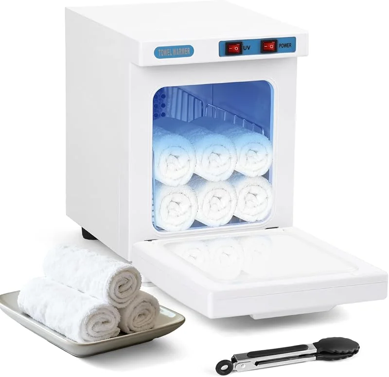 Armadietto scaldasalviette 3 in 1 da 5 l, sterilizzatore UV, mini attrezzatura elettrica con clip, per trattamenti viso, bellezza dei capelli, massaggi, attrezzature da salone e casa — Riscaldamento