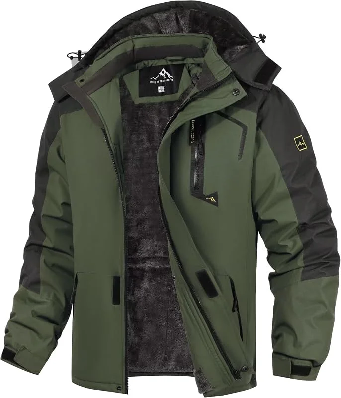 Giacca Uomo Impermeabile Giacche con Cappuccio Rimovibile — Abbigliamento riscaldato