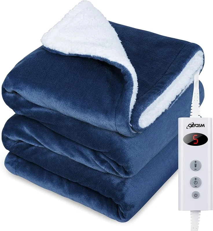 Coperta Termica 130*180cm Coperta Riscaldante Elettrica con 9 Livelli — Riscaldamento