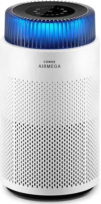 COWAY Purificatore d'Aria Camera da Letto Casa, HEPA, Notte, AIRMEGA 100 — Umidificatore