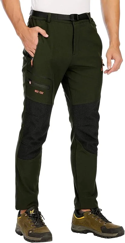 Pantaloni Trekking Sci Lavoro Uomo Impermeabile Foderato in Pile — Abbigliamento riscaldato