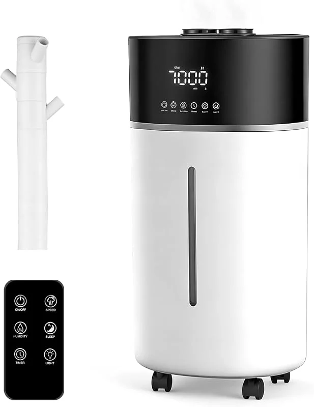 Umidificatore Ambiente 18L, Diffusore di Oli Essenziali Intelligente per Camere da Letto Umidificatore a Ultrasuoni per Ambienti Caldi e Freddi fino a 200m² per Ambienti Piante e Uso Commerciale