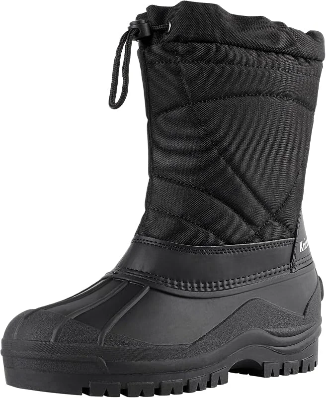 Knixmax Stivali da Neve per Donna e Uomo Stivali Invernali Foderati in Pelliccia Suole Impermeabili Scarpe Calde Stringati per Giardino, Fattoria e Outdoor — Abbigliamento riscaldato