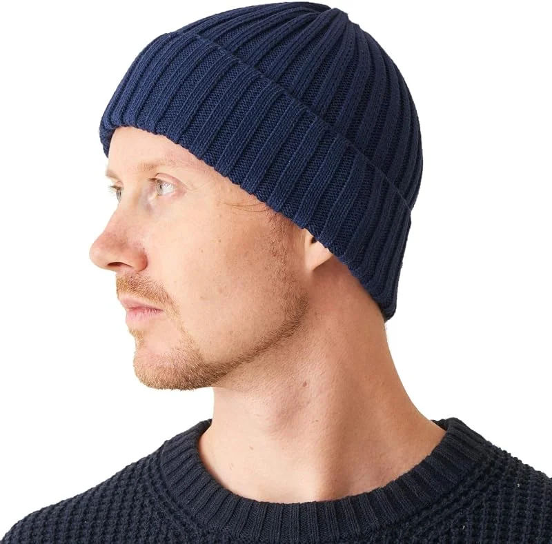 CHARM Uomo Fisherman Beanie Berretto 100% Cotone da Donna — Abbigliamento riscaldato