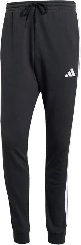 adidas - Essential Three Stripes French Terry Pant, Pantaloni da Golf Uomo — Abbigliamento riscaldato