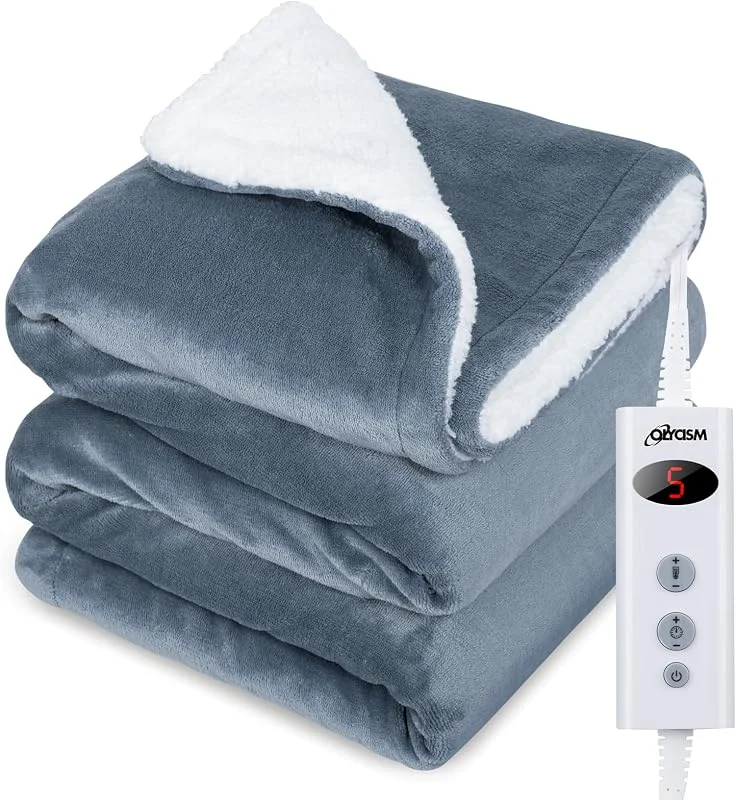 Coperta Termica 130*160cm Coperta Riscaldante Elettrica con 9 Livelli — Riscaldamento