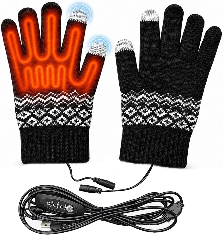 Guanti riscaldati USB Touchscreen, scaldamani termici double-face — Abbigliamento riscaldato