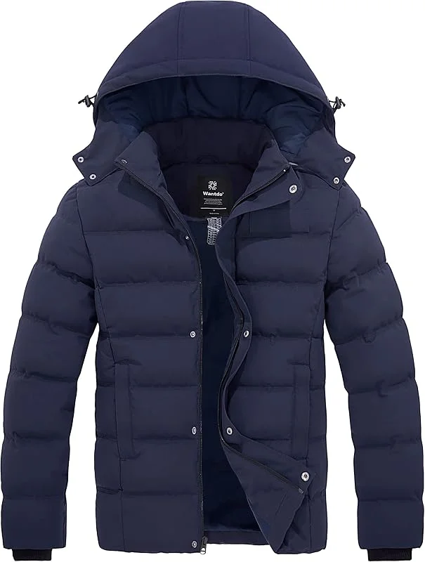 Wantdo Giubbotto Uomo Invernale Classica Esterno Trapuntato Piumino — Abbigliamento riscaldato