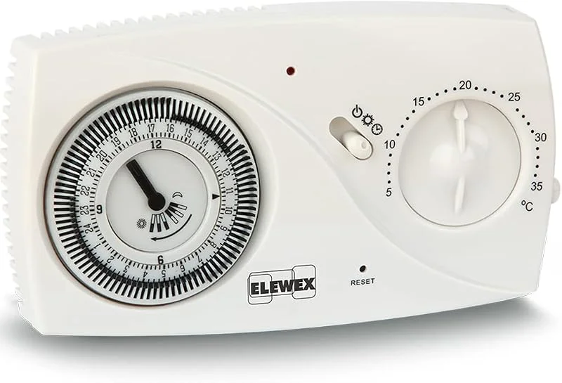 VEMER VE618500 CM100 - Cronotermostato da Parete a Cavalieri per Caldaia, Programmazione Giornaliera, Alimentazione a Batterie, Bianco — Riscaldamento