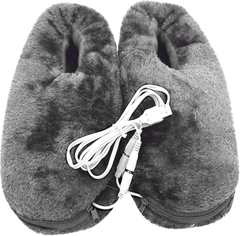 2025 Nuovo Scaldapiedi Elettrico Pantofole Riscaldato per Donna Uomo, USB Riscaldamento Pantofole in Peluche, 3 Livelli di Temperatura Riscaldate Ciabatte Calde Unisex mosto invernale da Case — Abbigliamento riscaldato