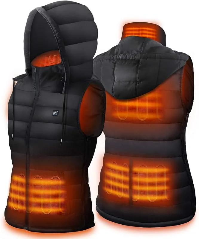 DR.PREPARE Gilet riscaldato con cappuccio, L — Abbigliamento riscaldato