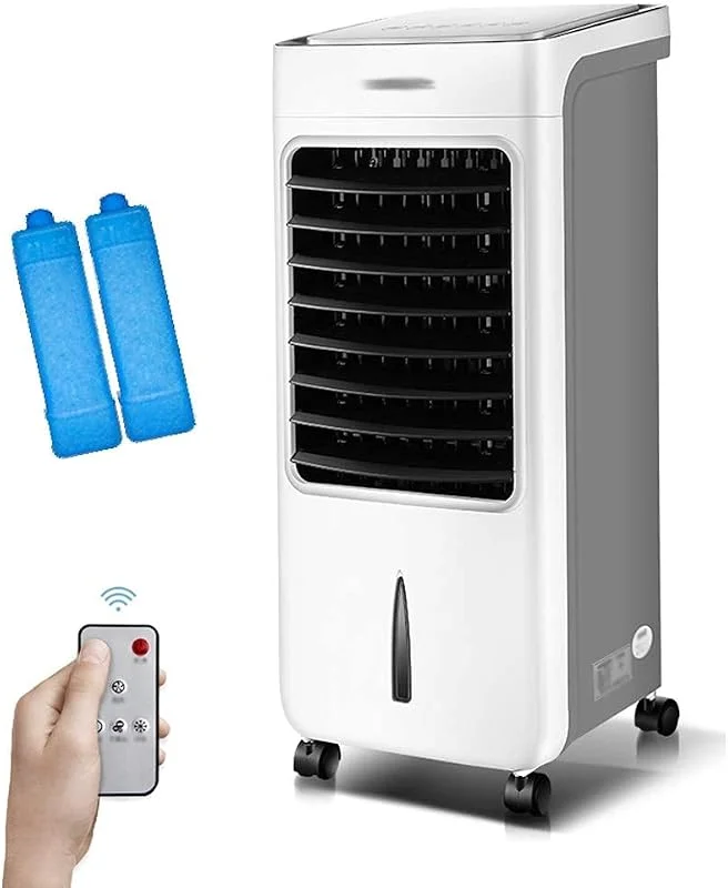 Raffrescatori d'Aria, raffrescatori evaporativi, umidificatore a nebulizzazione evaporativa con Telecomando, Ventilatore condizionatore Portatile e Ventilatore Silenzioso