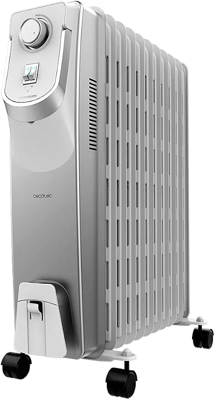 Cecotec Radiatore olio elettrico ReadyWarm 11000 Space 360. 11 moduli, basso consumo energetico, 2500 W, 3 livelli, avvolgicavo, tecnologia 360, sistema di sicurezza, 28 m2 05890 — Riscaldamento