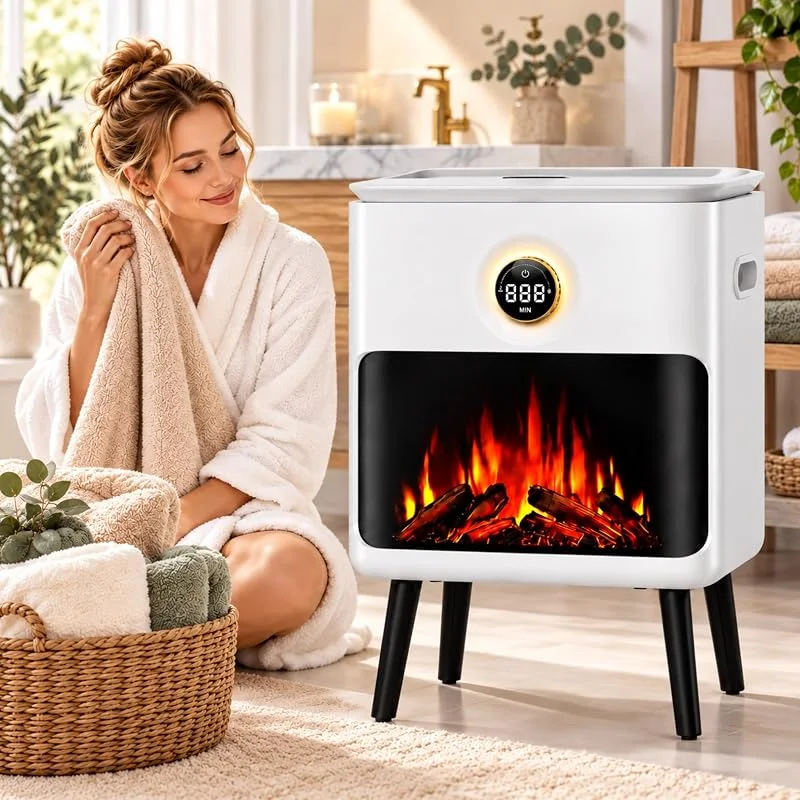 Scaldasalviette elettrico da 23 l, con timer LED e indicatore di — Riscaldamento