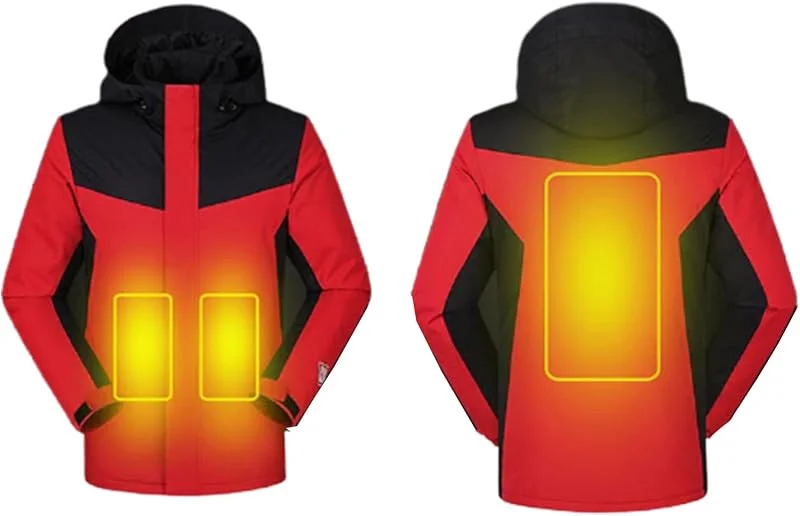 Piumino Riscaldante Invernale Giacca in Cotone Riscaldante Intelligente Ricarica USB Giacca da Uomo da Sci Calore — Abbigliamento riscaldato