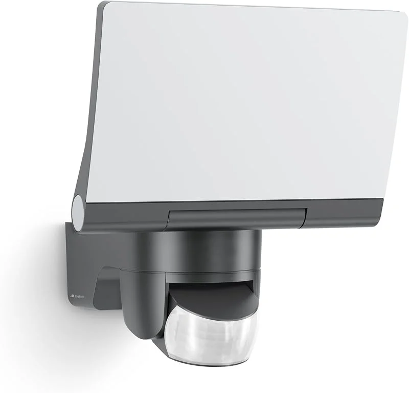 Steinel Faretto a LED XLED Home 2 S, Pannello Orientabile, 13, 7 W per 1550 lm, Sensore di Movimento a Infrarossi 140°, Raggio d'Azione 10 m, Grigio (Grafite) — Riscaldamento