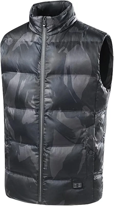 Gilet riscaldato Unisex da Uomo, Trapuntato, Abbigliamento da Esterno riscaldato, Gilet Elettrico da Caccia Invernale Senza Batteria(XXL) — Abbigliamento riscaldato