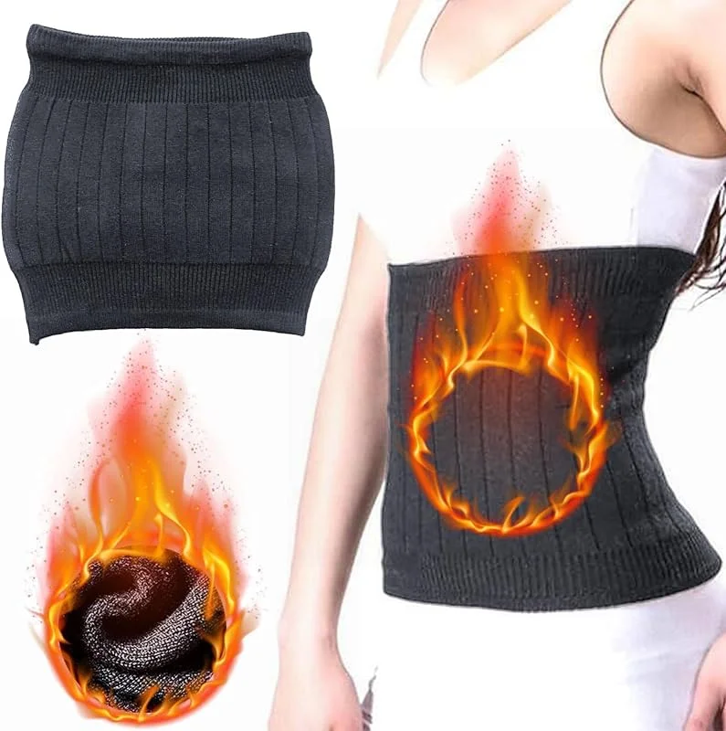 Fascia Schiena Elastica, Fascia Lombari da Donna Invernale, Lombare in Cashmere, Scalda Pancia, Calda Fascia Addominale Avvolgente, Supporto di Schiena, Scalda Reni per il Riscaldamento — Abbigliamento riscaldato