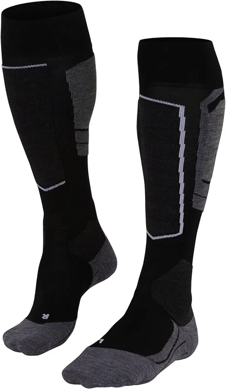 FALKE donna SK4 calzini da sci imbottitura molto leggera antivesciche sottili calze da sci traspiranti asciugatura rapida termoregolanti antiodore lana filo funzionale 1 paio — Abbigliamento riscaldato