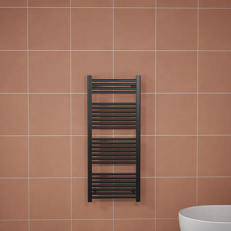 Parama Termoarredo scaldasalviette Idraulico 1200x450 Nero Opaco interasse 400, Antares — Riscaldamento