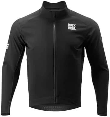 ROCKBROS Giacca da Ciclismo Invernale Uomo, Giacca Softshell Fodera in Pile Antivento e Termica Traspirante, Abbigliamento Sportivo per Bici MTB Corsa Escursionismo, Nero — Abbigliamento riscaldato