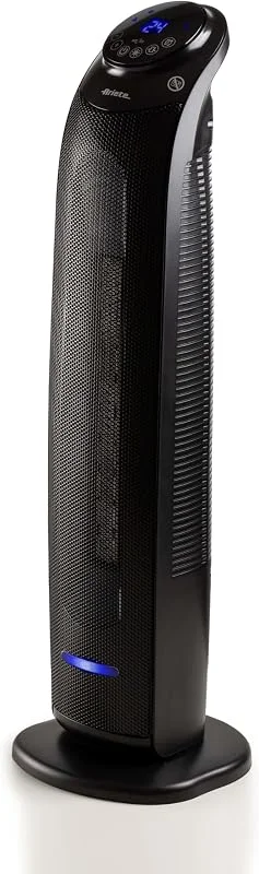 Ariete 8213 Termoventilatore a torretta, 2200W, 3 velocità, Timer fino a 8 ore, Funzione ventilazione, Funzione oscillazione, Tecnologia ceramica, Led display, Nero — Riscaldamento