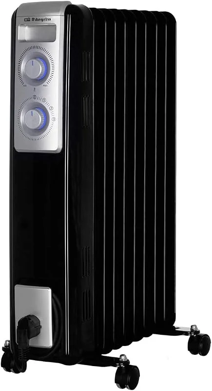 Orbegozo Radiatore olio RN 2000, 9 elementi riscaldanti, 2000 W, luce LED, termostato regolabile, avvolgicavo, ruote girevoli — Riscaldamento